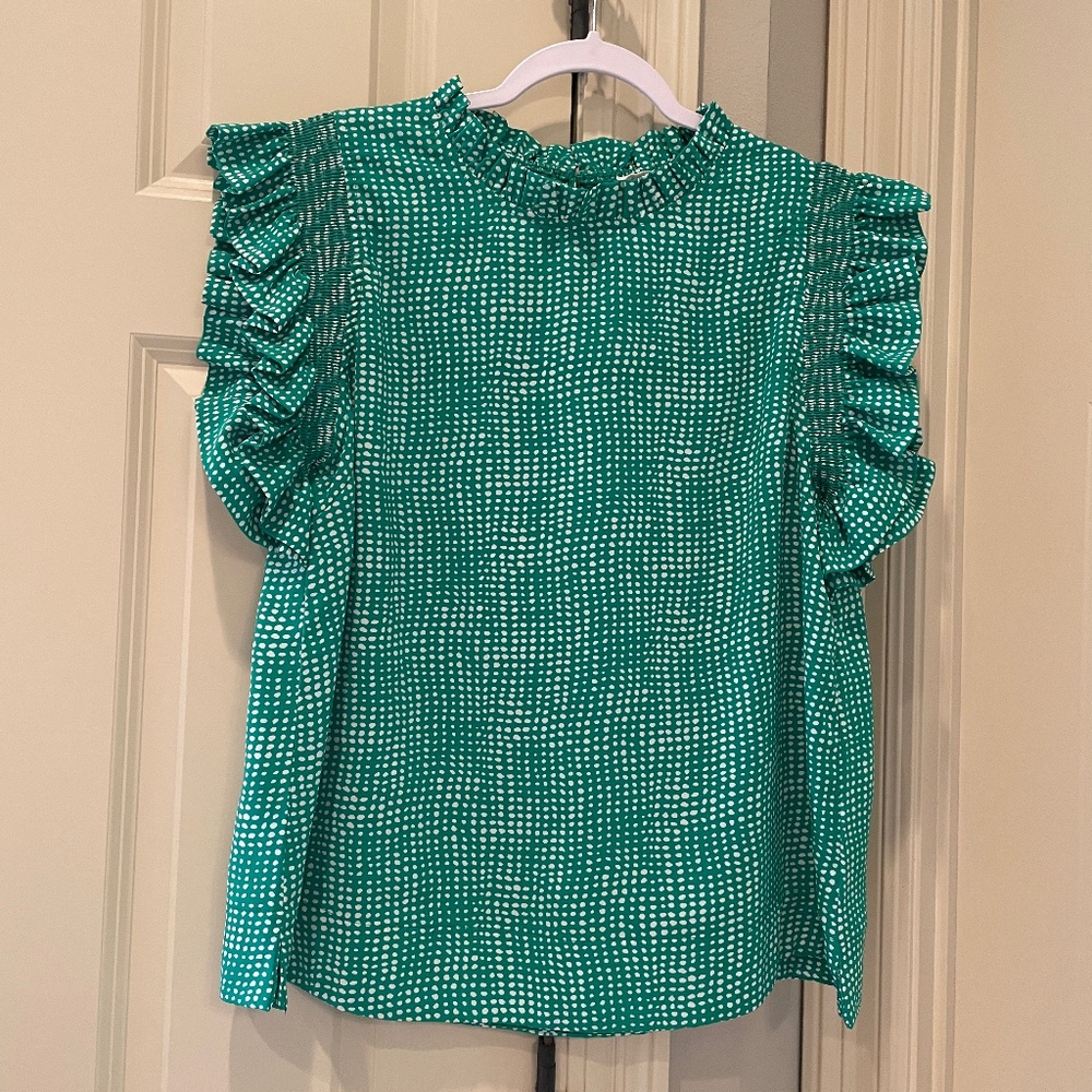 Emerald Green Print Top